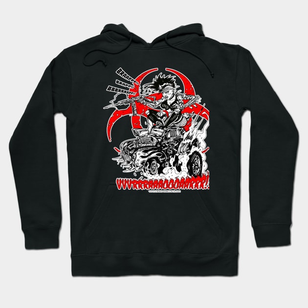 curves and bullets - mechaniquas revenge Hoodie by Roloworld nyc